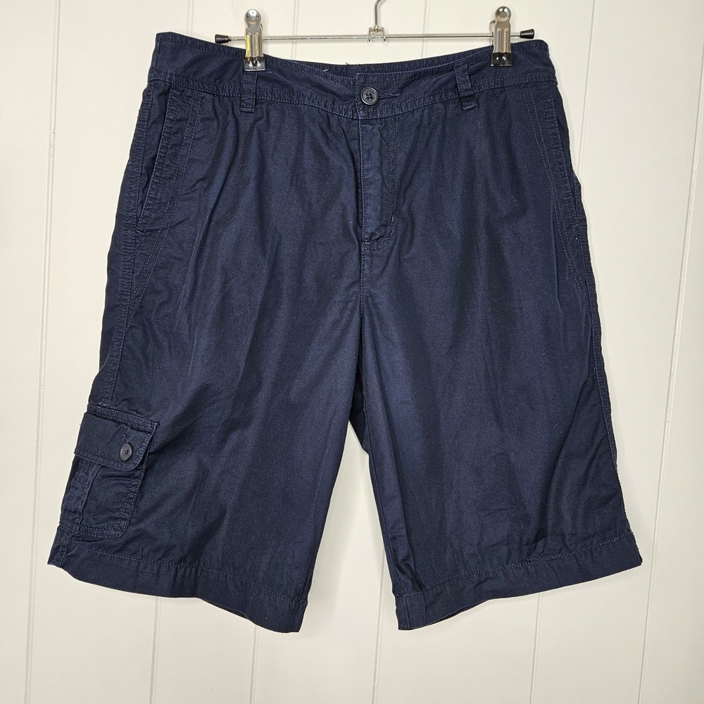 Liz Claiborne Navy Shorts Size 8 Pockets 100% Cotton. A5
